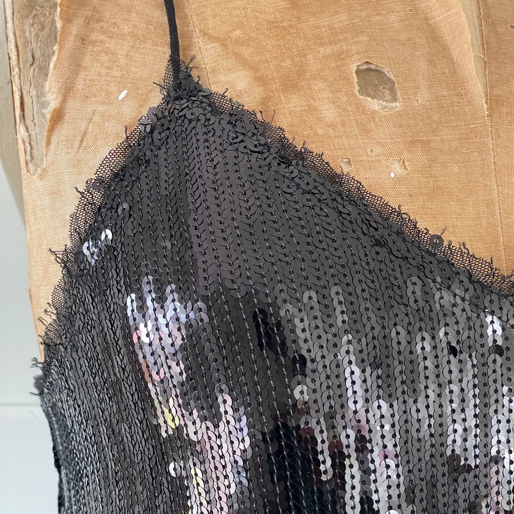 Style Rack Black Sequin Camisole / Racer Top | Size Small - Picture 5 of 9